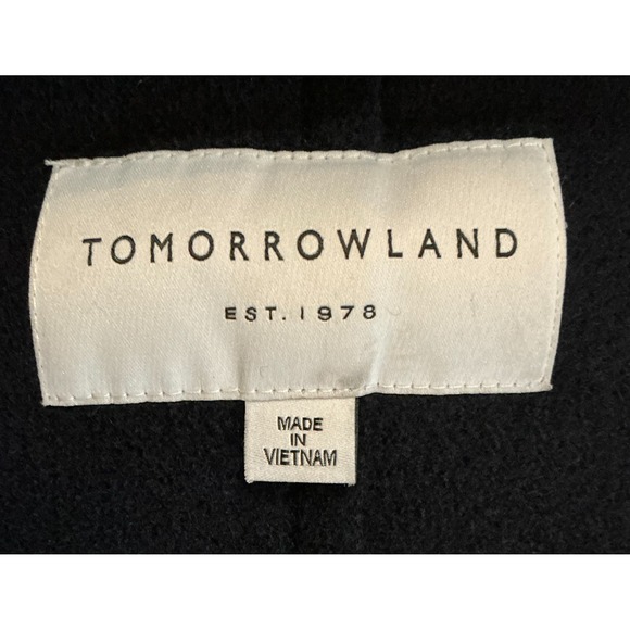 Tomorrowland Wool Duffle Coat Navy Blue Toggle Horn Button Jacket Size XS - Picture 6 of 9